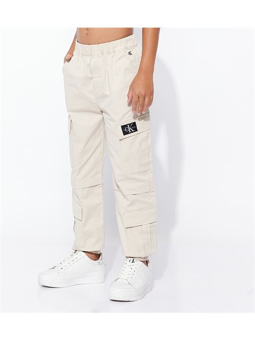 MULTI-POCKETS CARGO WOVEN PANT CALVIN KLEIN JEANS | IB0IB01595/ACI